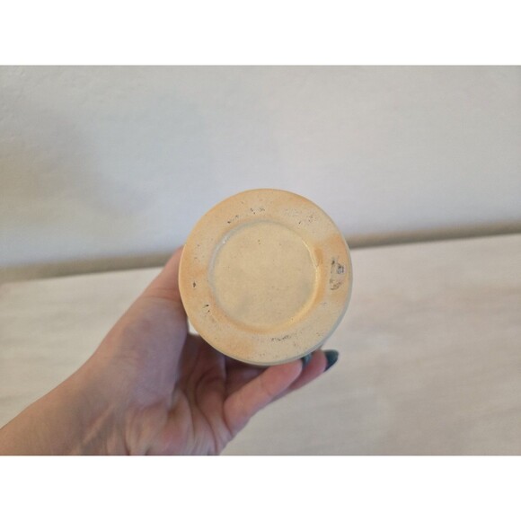 Vintage Pottery Pitcher Aqua Green and Tan Glazed - Picture 6 of 9